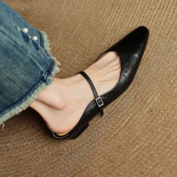 Orella – mules de cuero auténtico
