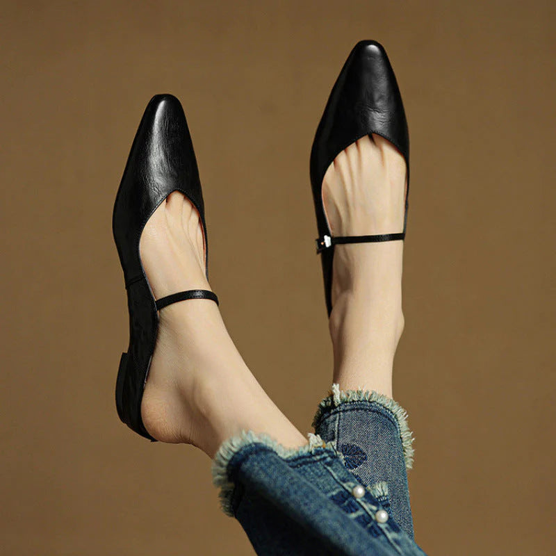 Orella – mules de cuero auténtico