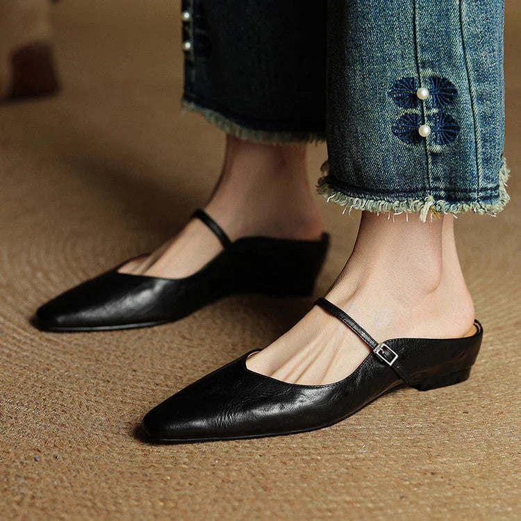 Orella – mules de cuero auténtico