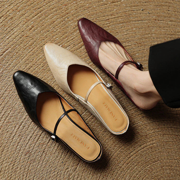 Orella – mules de cuero auténtico